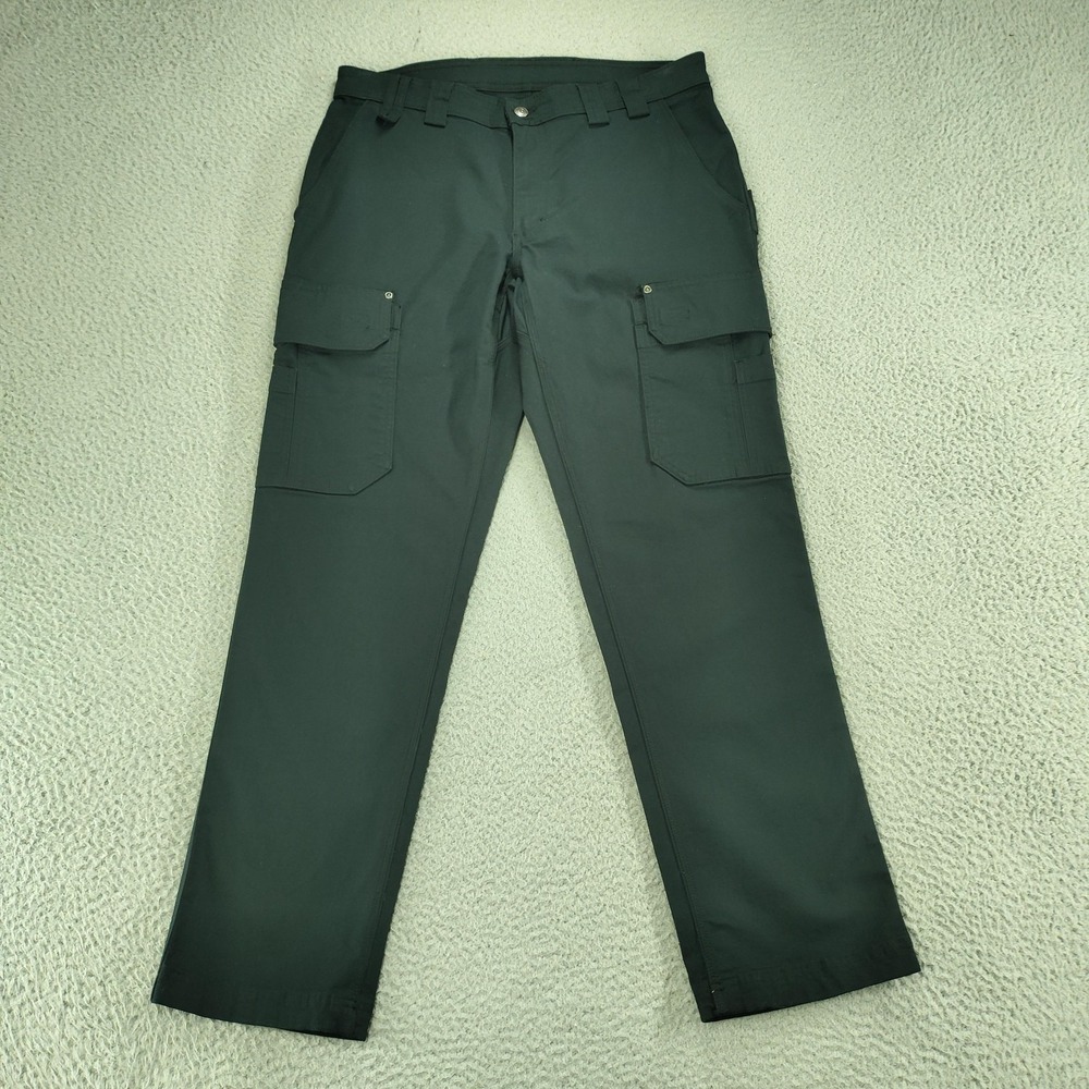 Duluth Trading Co Pants Mens 36x32 Black DuluthFlex Fire Hose Cargo Workwear